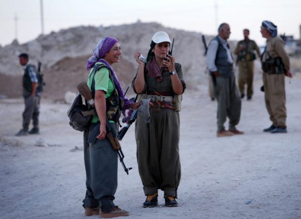 PKK ‘terrorists’ crucial to fight against Isis, Erika Solomon in Makhmour and Daniel Dombey in Istanbul