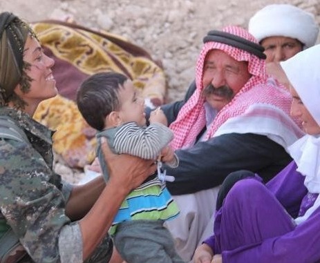 CNN reports from the Newroz refugee camp in Western Kurdistan, Syria, under control of YPG and PKK: