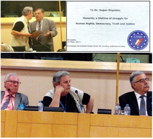 Info-Türk editor Doğan Özgüden was honored by EAFJD