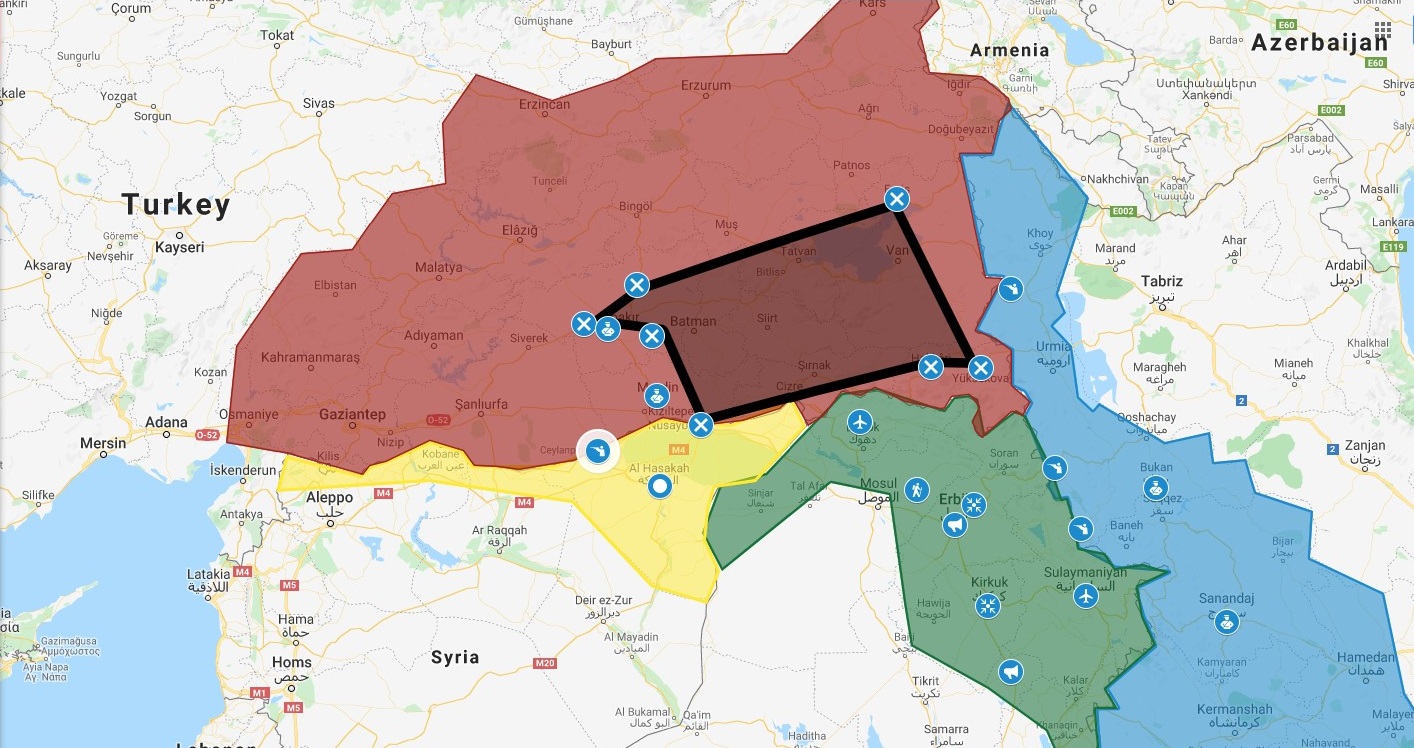 Het ‘Washington Kurdish Institute’ volgt nauwgezet de ontwikkelingen in Noord-Syrië en bericht daarover op een accurate en grafische manier