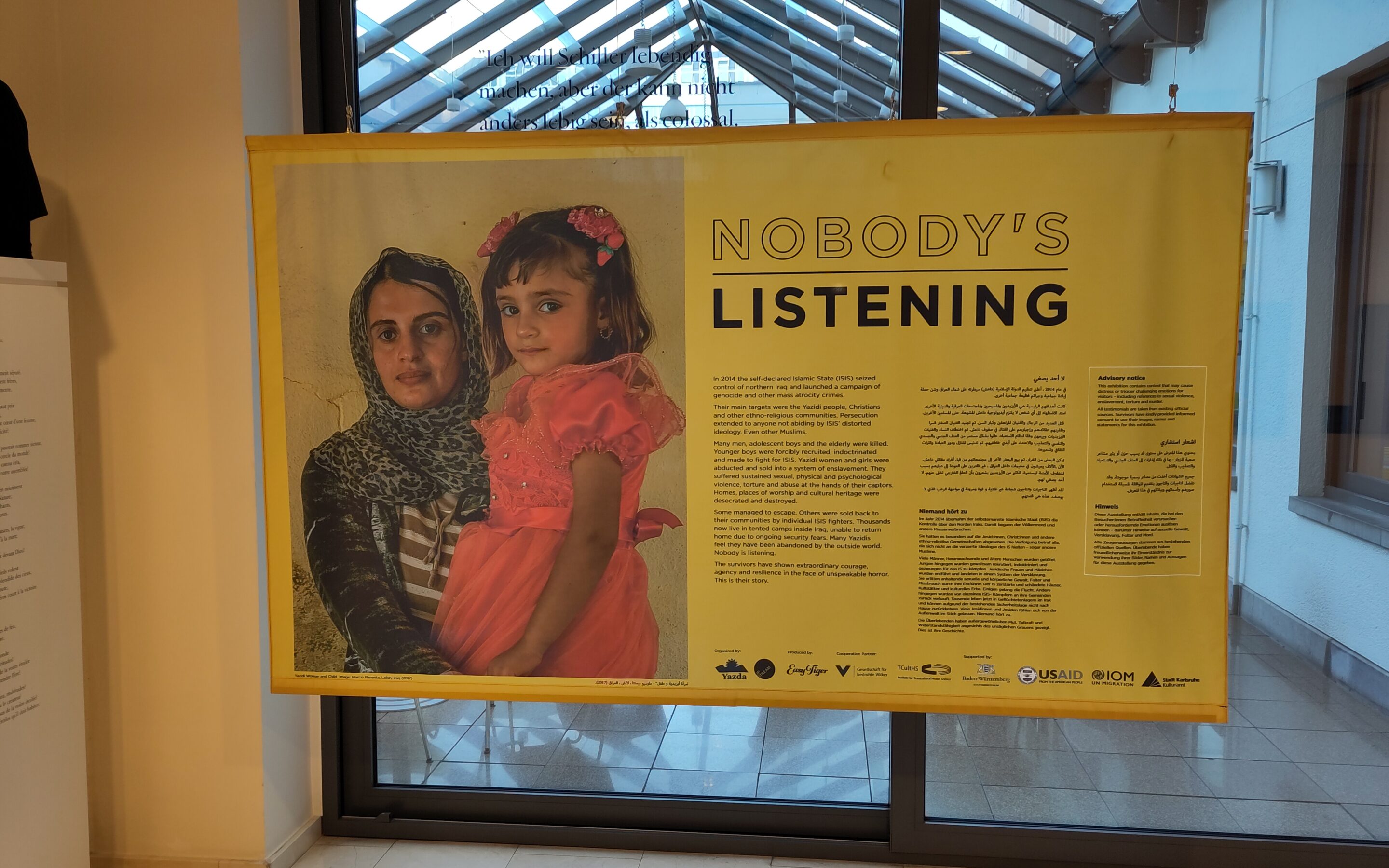 “Nobody’s Listening”, report of a successful exhibition and event